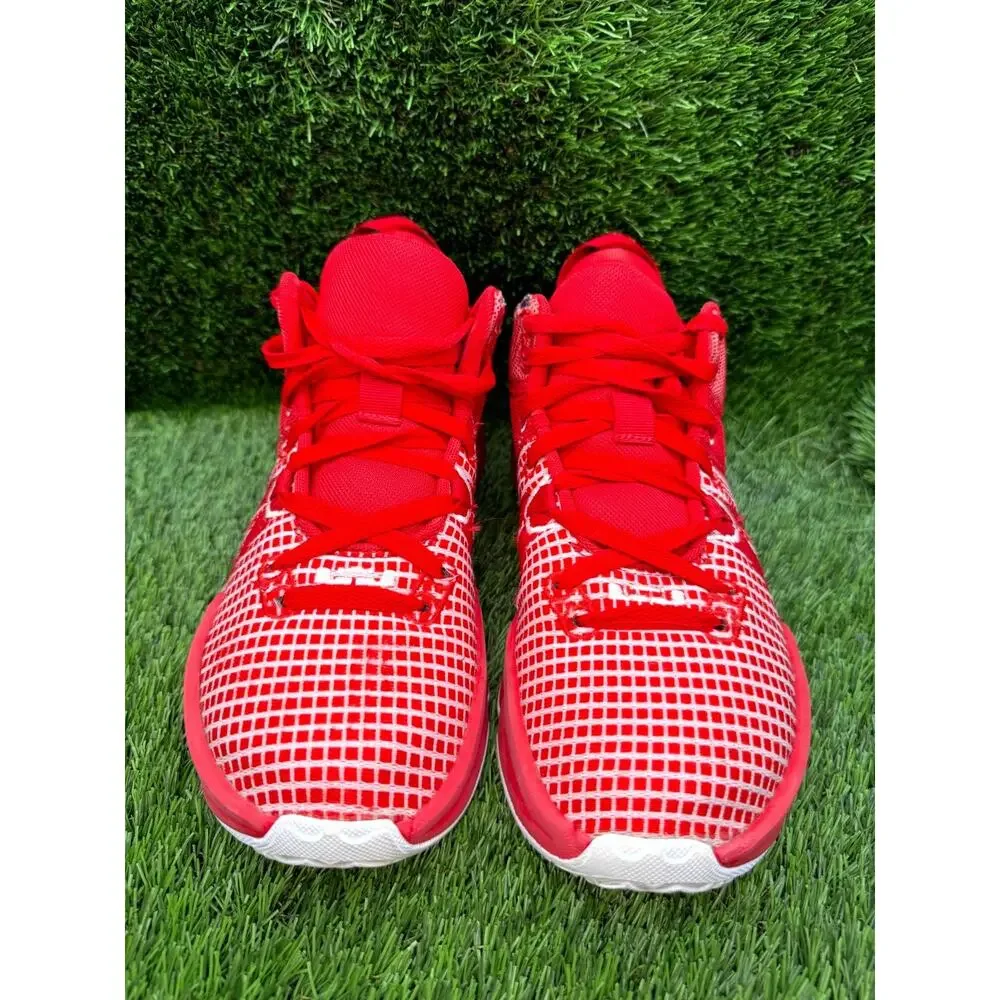 Nike LeBron Witness 7 TB DZ3299-600 Athletic Sneaker Men's 7.5 Red Mesh Sports